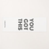 白パーソナライズされたい得やる気を起こさせる ヨガマット (正面(横))