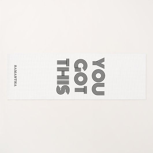 白パーソナライズされたい得やる気を起こさせる ヨガマット (正面(横))