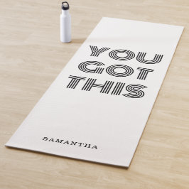 白パーソナライズされたい得やる気を起こさせる ヨガマット