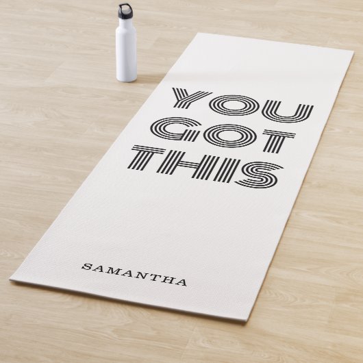 白パーソナライズされたい得やる気を起こさせる ヨガマット (インサイチュ)