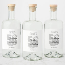 白パーソナライズされたい50歳の誕生日パーティー リキュールボトルラベル