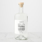 白パーソナライズされたい50歳の誕生日パーティー リキュールボトルラベル (正面)