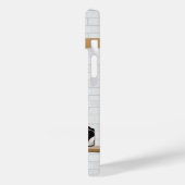 白パーソナライズされたと赤のバスケットボールジャージー Case-Mate iPhoneケース (裏面 / 左)