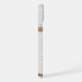 白パーソナライズされたと青のバスケットボールジャージー iPhoneケース (右側面)