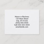 白パーソナライズされたと黒の水玉模様 名刺 (裏面)