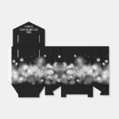 白パーソナライズされたと黒の《写真》ぼけ味 フェイバーボックス (折り畳みなし)