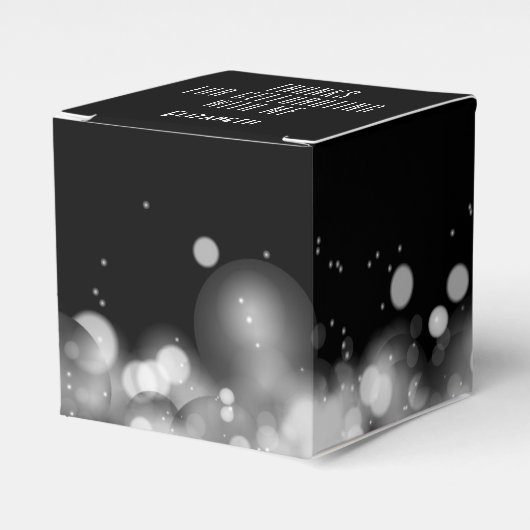 白パーソナライズされたと黒の《写真》ぼけ味 フェイバーボックス (正面サイド)