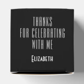 白パーソナライズされたと黒の《写真》ぼけ味 フェイバーボックス (上部)