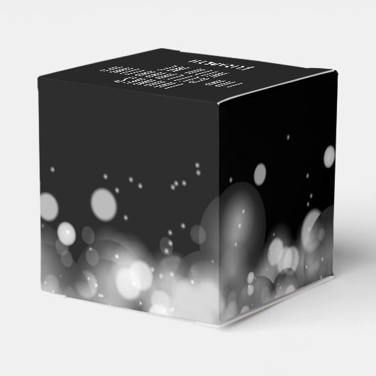 白パーソナライズされたと黒の《写真》ぼけ味 フェイバーボックス (裏面サイド)