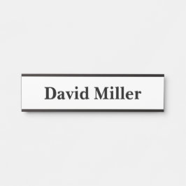 白パーソナライズされたに黒 サインプレート