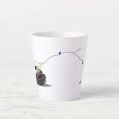 白パーソナライズされたのクリスマスユニークマグカップことわざ カフェラテマグ (正面)