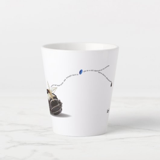 白パーソナライズされたのクリスマスユニークマグカップことわざ カフェラテマグ (正面)