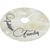 白パーソナライズされたのクリスマス ブラッシュドポリエステルツリースカート (アングル)