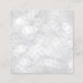 白パーソナライズされたのネックレスイヤリングディスプレイ スクエア名刺 (裏面)