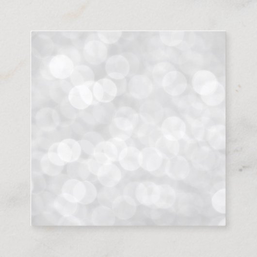 白パーソナライズされたのネックレスイヤリングディスプレイ スクエア名刺 (裏面)