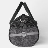 白パーソナライズされたエレガントフローラダッフルバッグ ダッフルバッグ (右)