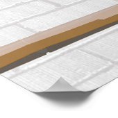 白パーソナライズされたサッカージャージー付き赤 ポスター (角)