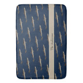 白パーソナライズされたサメ黄砂の背景 バスマット (正面縦)