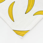 白パーソナライズされたバナナ フリースブランケット (角)