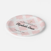 白パーソナライズされたピンク金ゴールド十字社 ペーパープレート (アングル)