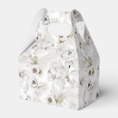 白パーソナライズされたフローラス結婚ガン フェイバーボックス (裏面サイド)