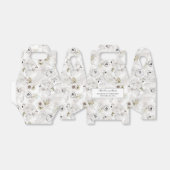 白パーソナライズされたフローラス結婚ガン フェイバーボックス (折り畳みなし)