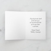 白パーソナライズされたフローラ60結婚周年 カード (内部)