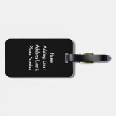 白パーソナライズされたマルチーズ子犬 ラゲッジタグ (裏面横)