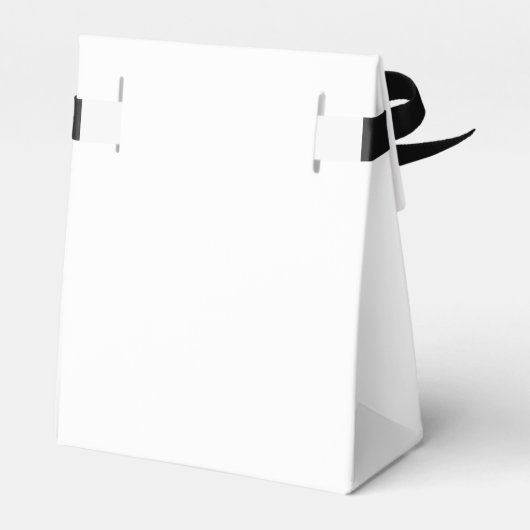 白パーソナライズされたミニマル結婚式の引き出物箱 フェイバーボックス (裏面サイド)