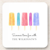 白パーソナライズされたモダンシンプル コースター (正面)