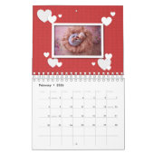 白パーソナライズされたモダン表紙の写真 カレンダー (2月 2026)