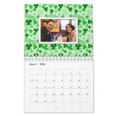 白パーソナライズされたモダン表紙の写真 カレンダー (3月 2026)