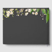 白パーソナライズされたユリ結婚ーズ ゲストブック (裏面)