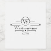 白パーソナライズされたワインボトルラベル ワインラベル (シングルラベル)