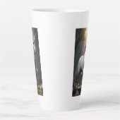 白パーソナライズされた一角林 カフェラテマグ (正面)