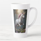 白パーソナライズされた一角林 カフェラテマグ (右)