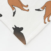白パーソナライズされた名ベルギー名tervuren dogs フリースブランケット (角)