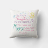 白パーソナライズされた君は僕の日光だ クッション (裏面)