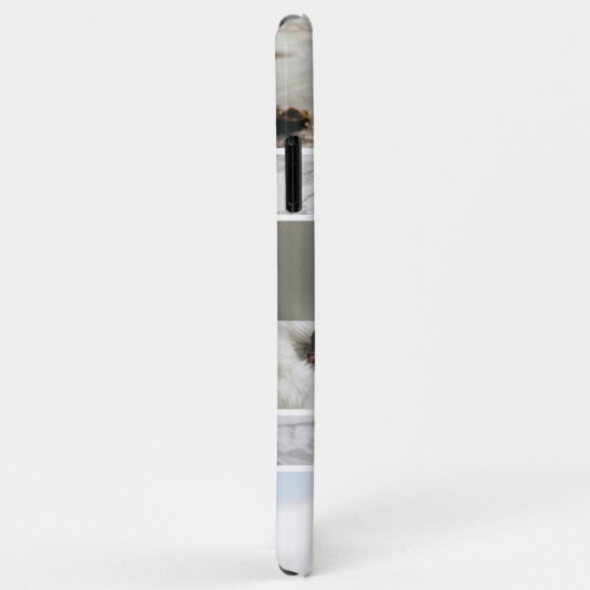 白パーソナライズされた大理石カスタム4 Photo Collage Case-Mate iPhoneケース (裏面/右)