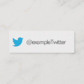 「白パーソナライズされた大理石」 Twitter スキニー名刺 (裏面)