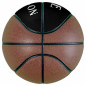 白パーソナライズされた文字の黒 バスケットボール (右)