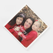 白パーソナライズされた文字メリークリスマスフォト (コーナー)