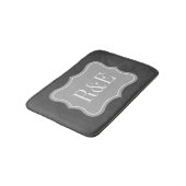 白パーソナライズされた灰色浴用マット バスマット (アングル)