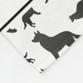 白パーソナライズされた犬の名前 フリースブランケット (角)