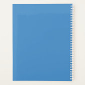 白パーソナライズされた猫かわいらしが枕に座る プランナー手帳 (裏面)