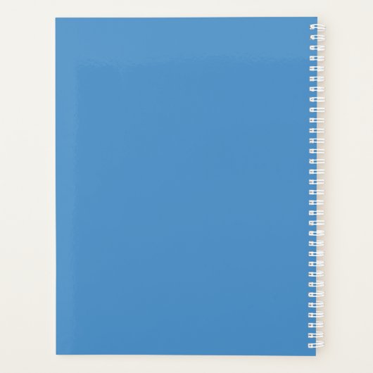 白パーソナライズされた猫かわいらしが枕に座る プランナー手帳 (裏面)