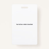 白パーソナライズされた社員バッジ写真と文字 バッジ (裏面)