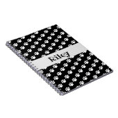 白パーソナライズされた肉印刷パターン ノートブック (右側)