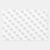 白パーソナライズされた色花嫁 ラッピングペーパーシート (正面)