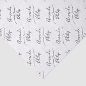 白パーソナライズされた色花嫁 薄葉紙 (詳細)